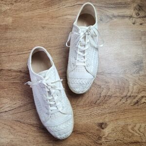 TOMS Lena Lace Up Organza Espadrilles 8